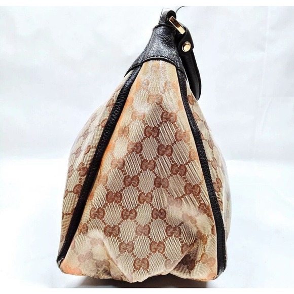 Authentic GUCCI D-Ring Coated Canvas Shoulder Handbag - Picture 4 of 10